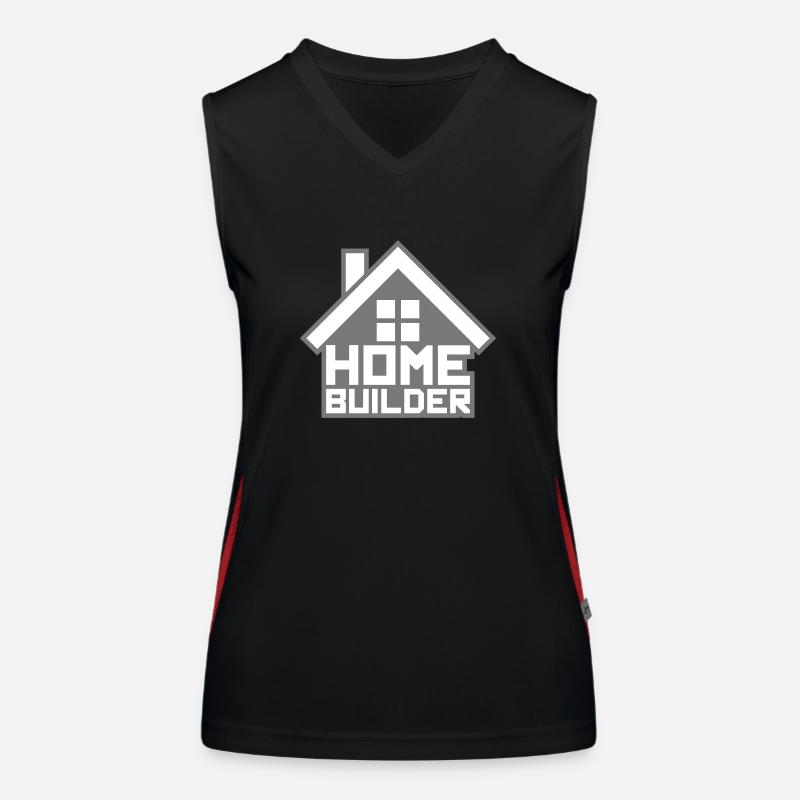 logo eigenheim home builder haus bauen gebaeude de Funktionelles Kontrast-Tank Top für Frauen