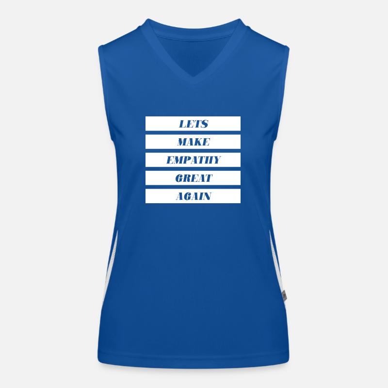 Lets Make Empathy Great Again Funktionelles Kontrast-Tank Top für Frauen