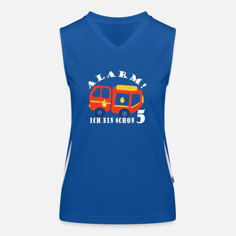 Alarm ich bin schon 5 Feuerwehr Funktionelles Kontrast-Tank Top für Frauen