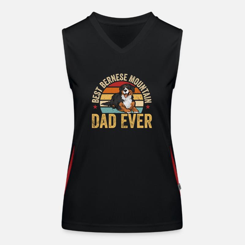 Berner Sennenhund Funktionelles Kontrast-Tank Top für Frauen