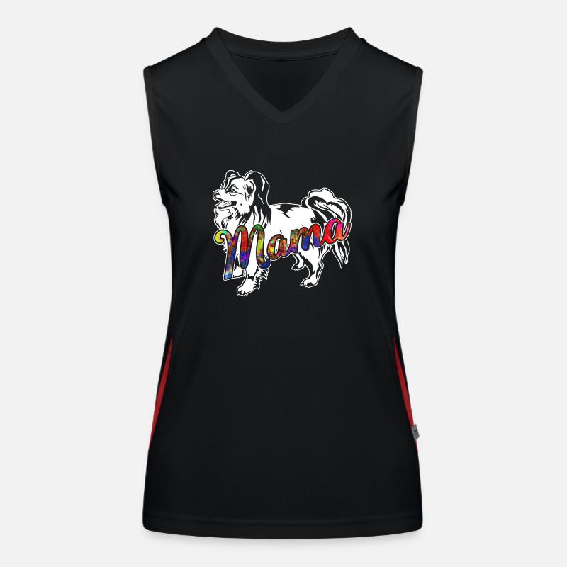 Papillon Papillon Mama - Women's Functional Contrast Tank Top - black/red