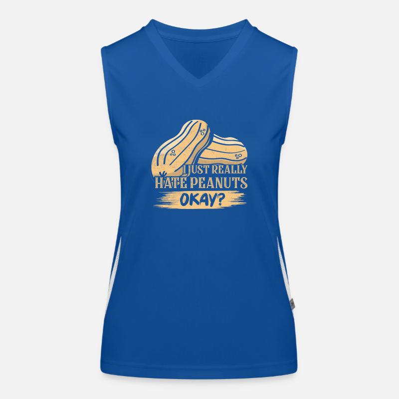 I Just Really Hate Peanuts, Okay? Nut Allergic Funktionelles Kontrast-Tank Top für Frauen
