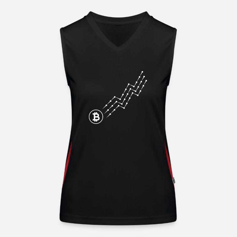 Crypto Bitcoin Trading Funktionelles Kontrast-Tank Top für Frauen