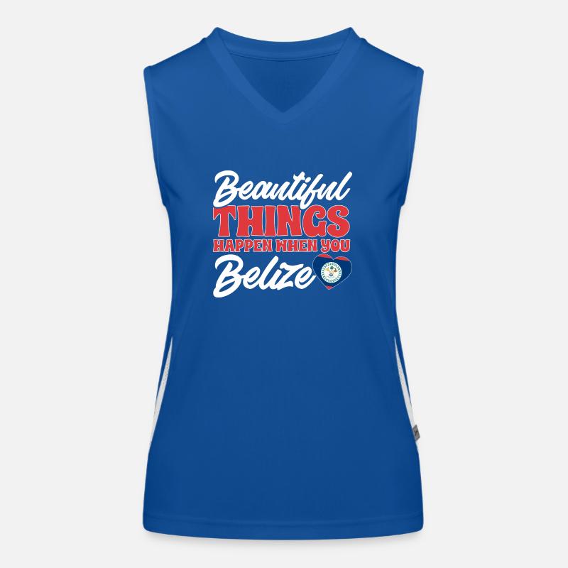 Belize Flag Belizean Women's Functional Contrast Tank Top