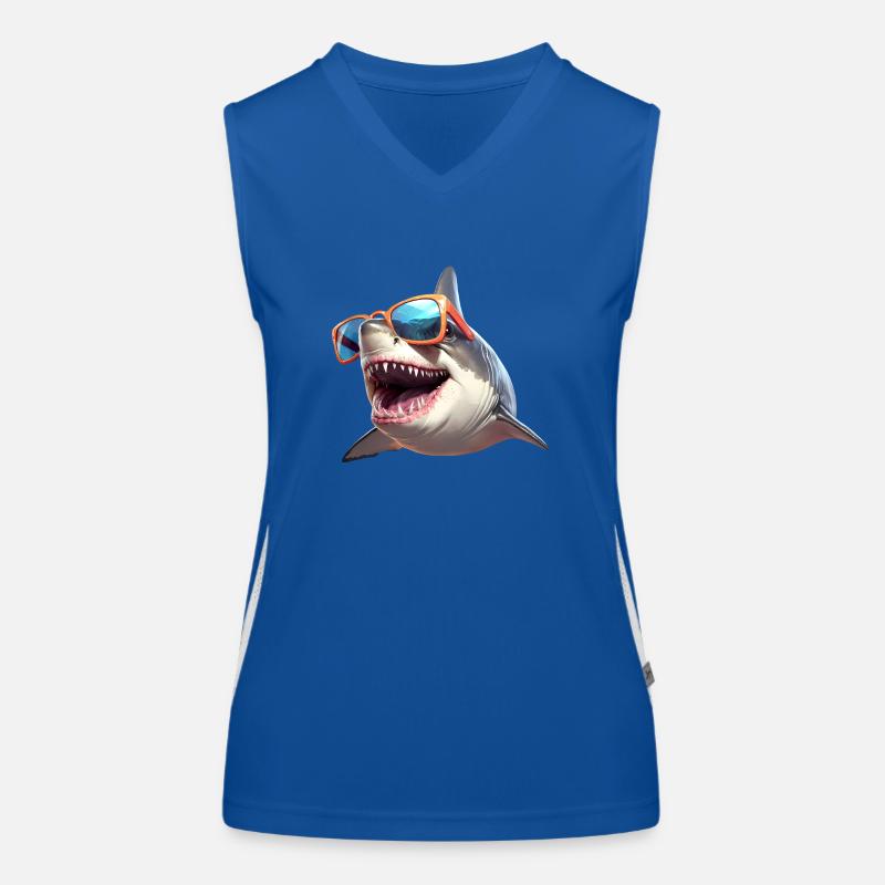Shark Sunglasses Women's Functional Contrast Tank Top