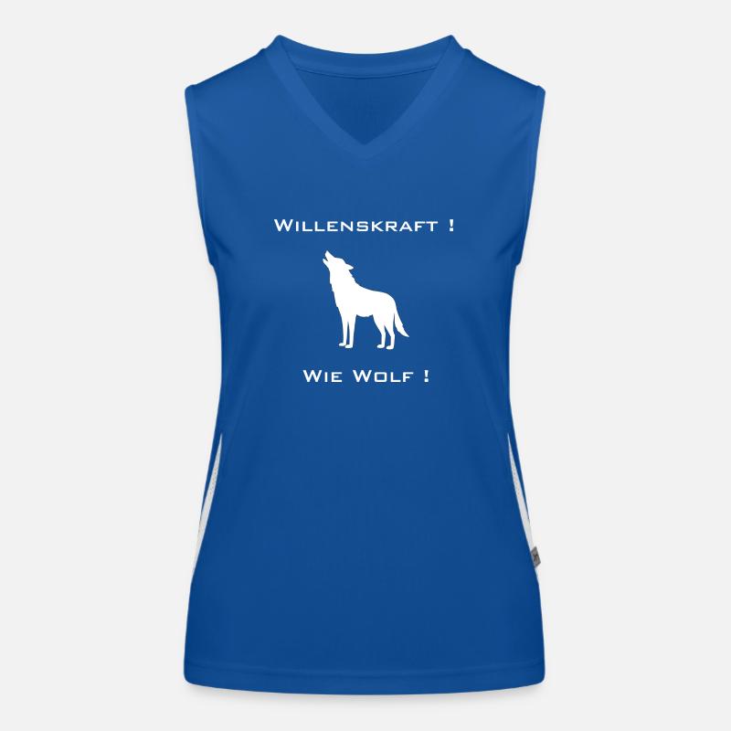 Willenskraft wie Wolf 2 Funktionelles Kontrast-Tank Top für Frauen