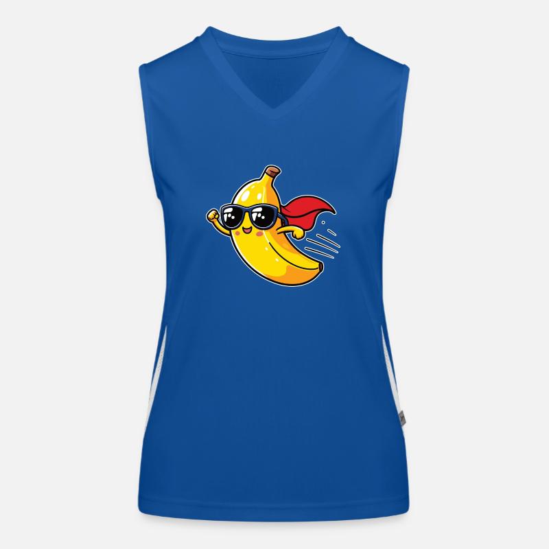 Banane Superheldin Funktionelles Kontrast-Tank Top für Frauen