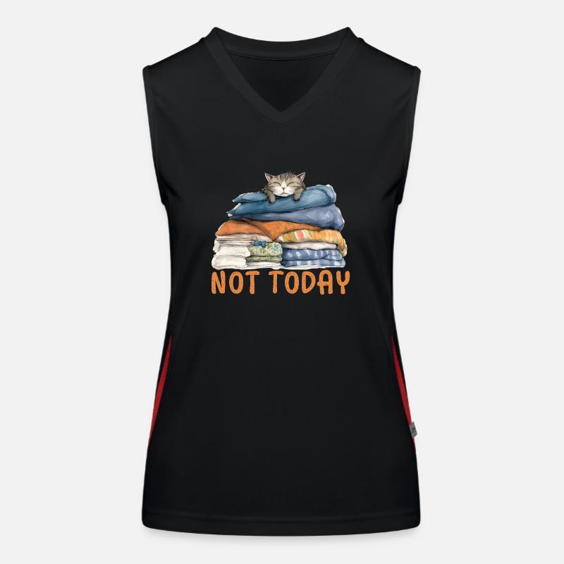 Coole Katze - Nicht heute Funktionelles Kontrast-Tank Top für Frauen