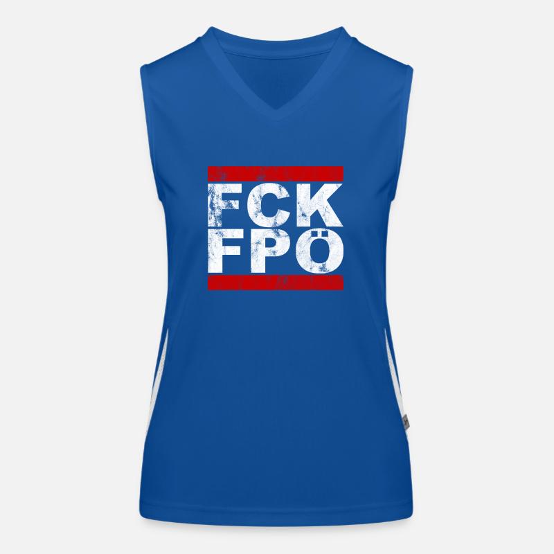 FCK FPÖ - Setting an example against the right (vintage) Women's Functional Contrast Tank Top