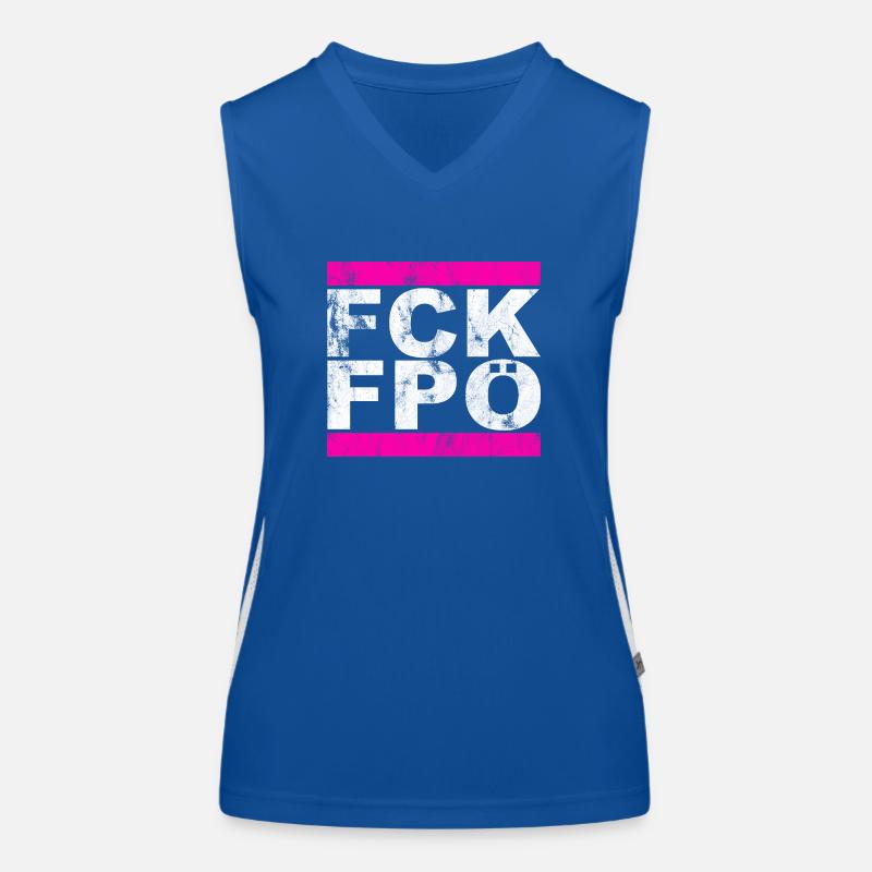 FCK FPÖ - Zeichen setzen gegen Rechts Funktionelles Kontrast-Tank Top für Frauen