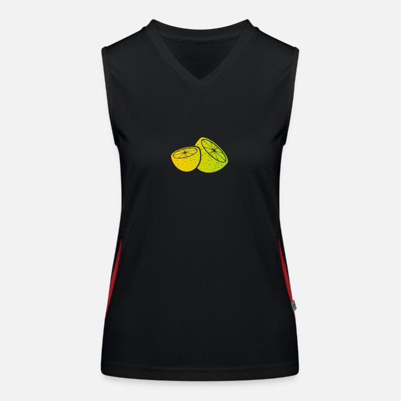 Zitronen Funktionelles Kontrast-Tank Top für Frauen