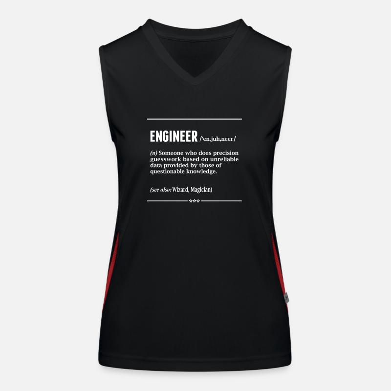 ENGINEER - Women's Functional Contrast Tank Top - black/red