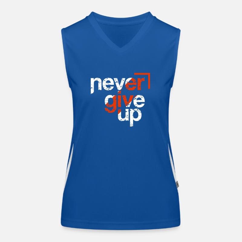 never give up Women's Functional Contrast Tank Top