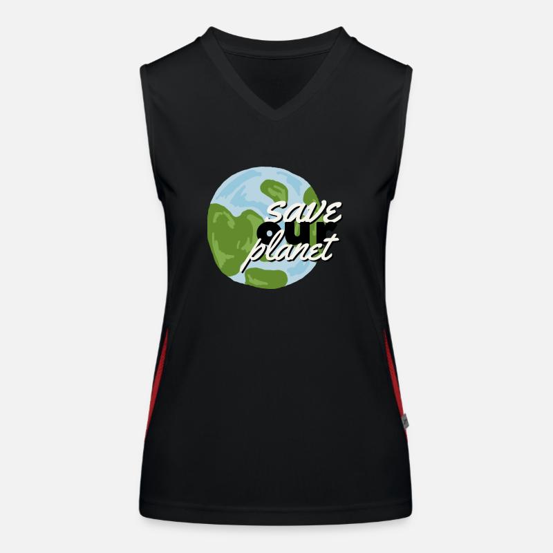 save our planet Women's Functional Contrast Tank Top