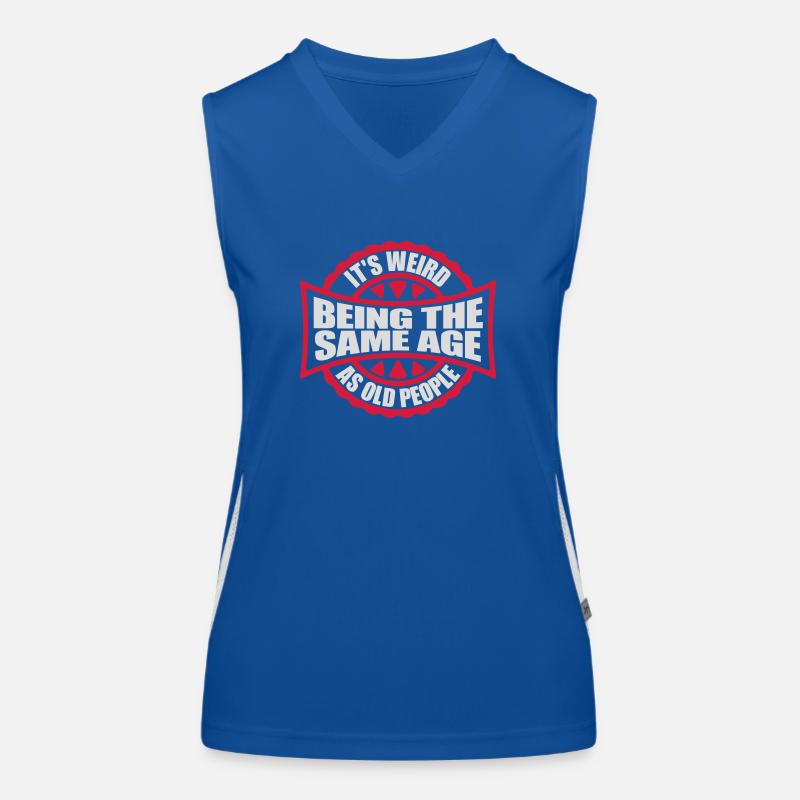 being old people age Funktionelles Kontrast-Tank Top für Frauen
