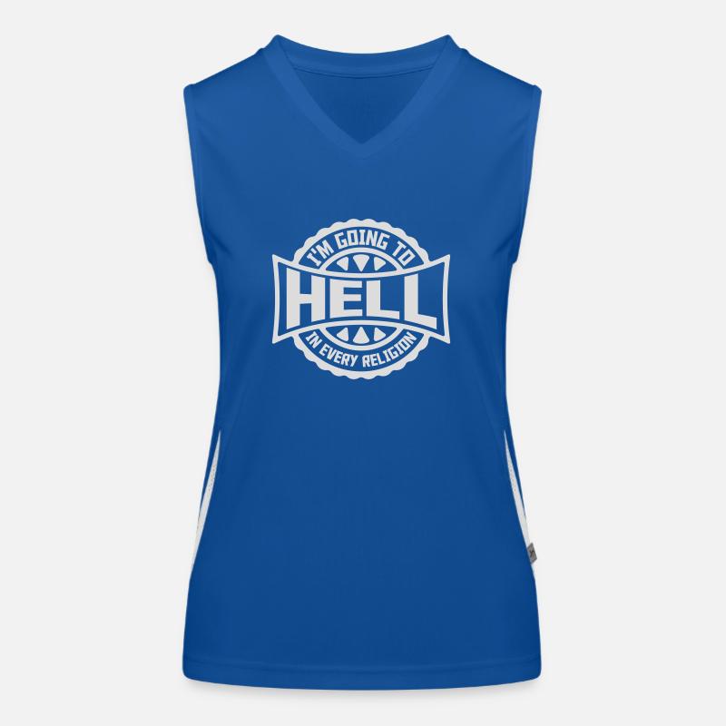 in going to hell Women's Functional Contrast Tank Top