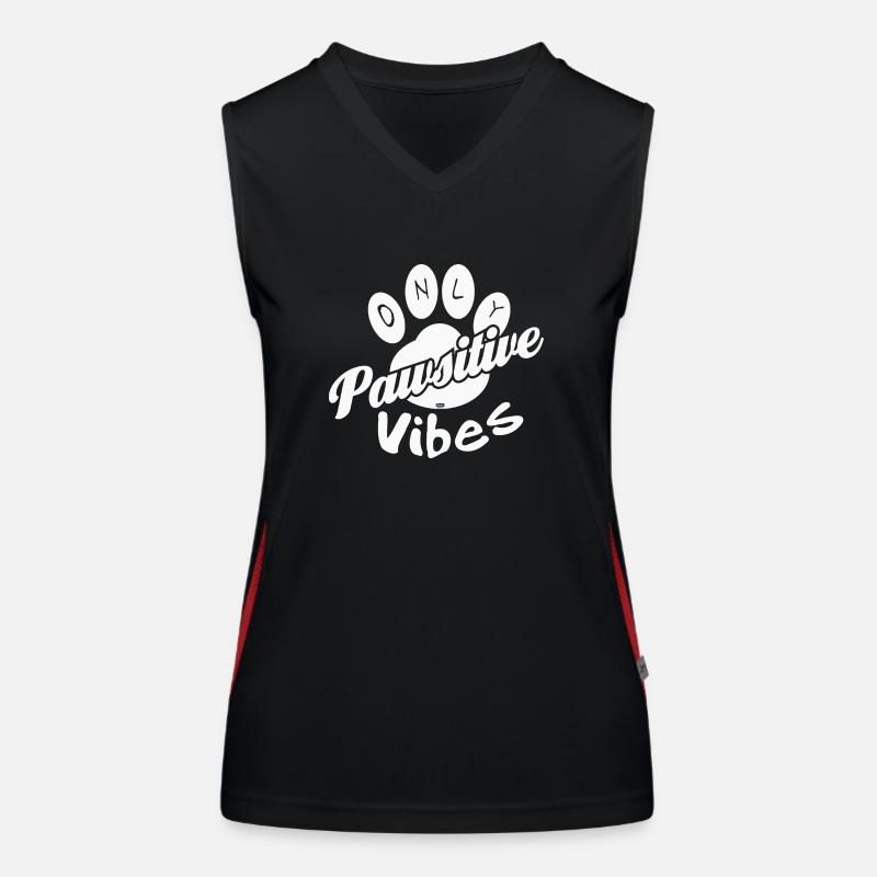 Seulement des vibrations pawsitive Débardeur respirant contrasté Femme