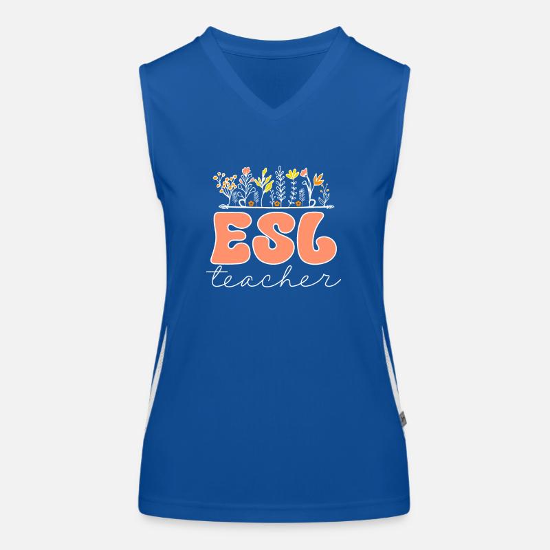 Professeur d’anglais langue seconde langue étrangère Débardeur respirant contrasté Femme