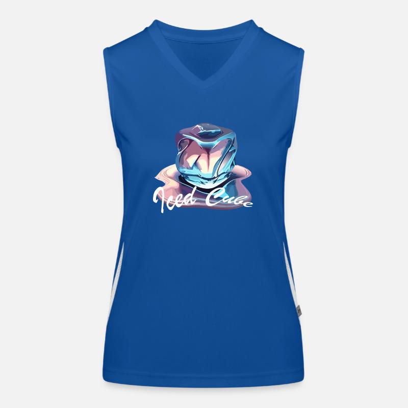 Chrom Schmelzender Eiswürfel Funktionelles Kontrast-Tank Top für Frauen