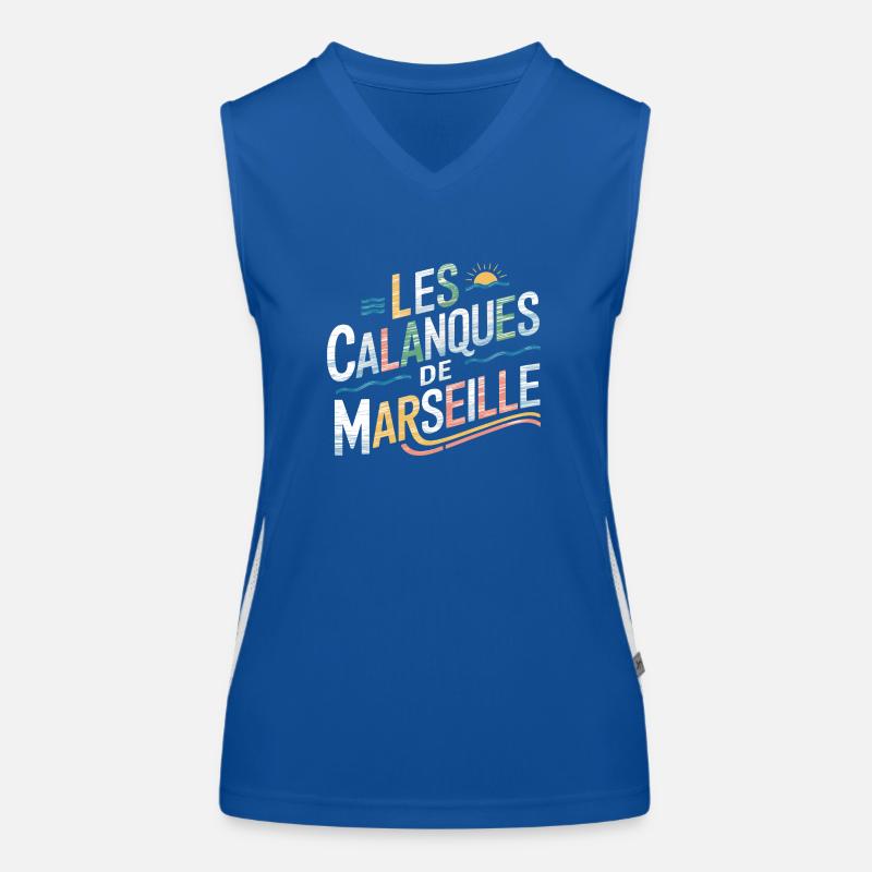 Les Calanques de Marseille Débardeur respirant contrasté Femme