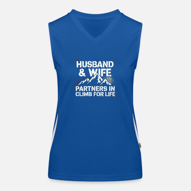 Fun Climbing Partnership for Couples Women's Functional Contrast Tank Top
