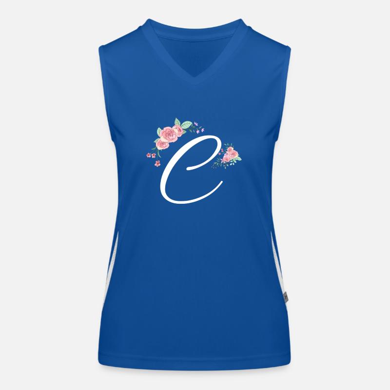 Buchstabe c Blumen Funktionelles Kontrast-Tank Top für Frauen