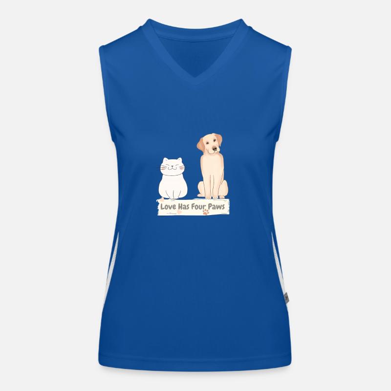 Vier Pfoten Funktionelles Kontrast-Tank Top für Frauen