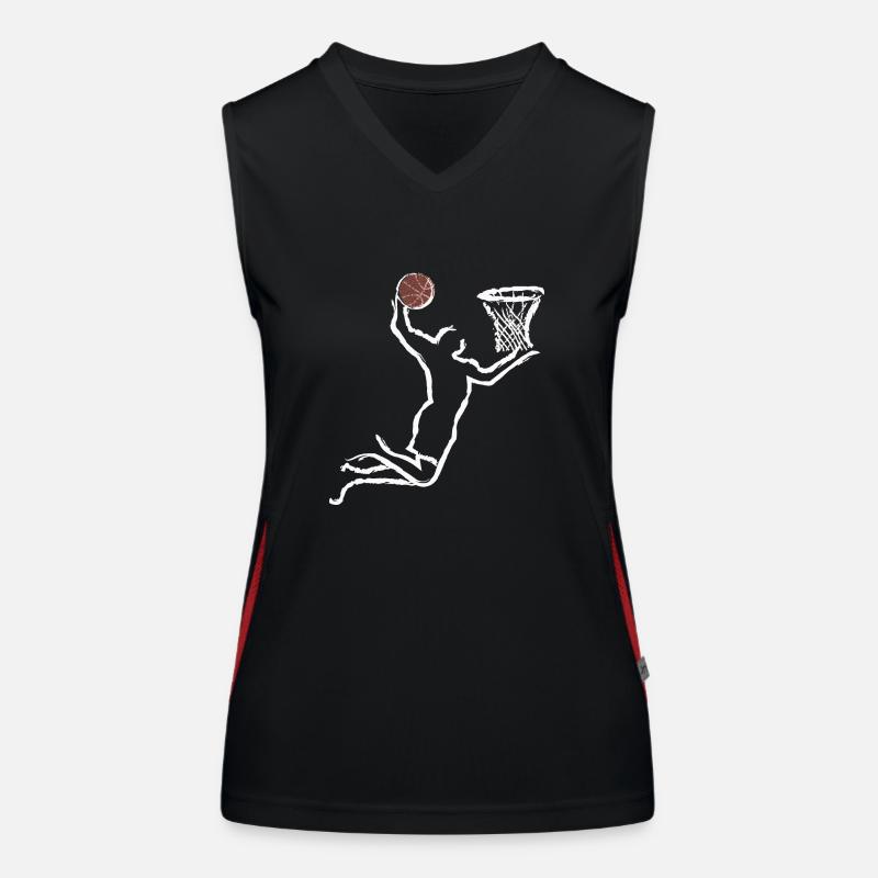 Basketteur Basket ball Débardeur respirant contrasté Femme