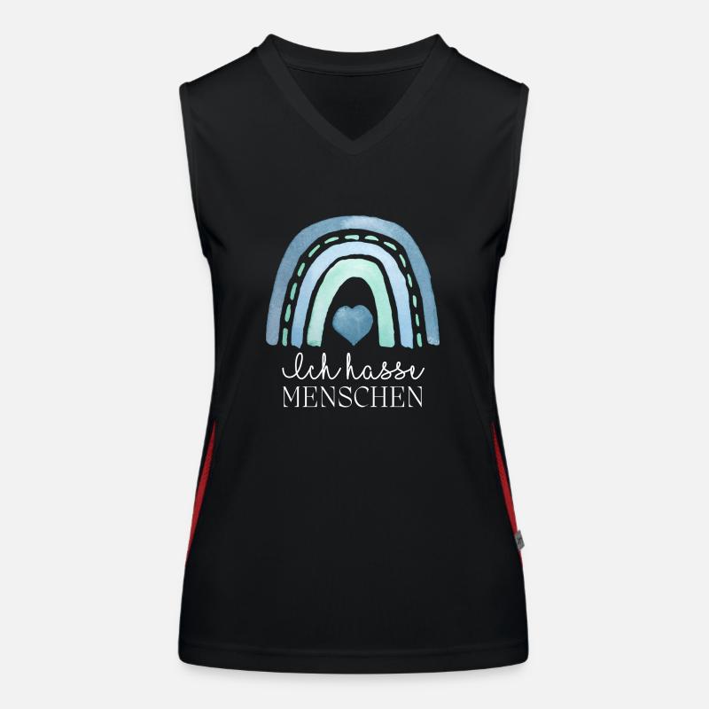 Ich hasse Menschen Funktionelles Kontrast-Tank Top für Frauen