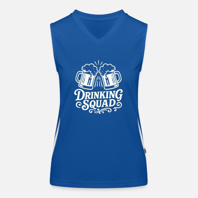 Drinking Squad Beer Women's Functional Contrast Tank Top