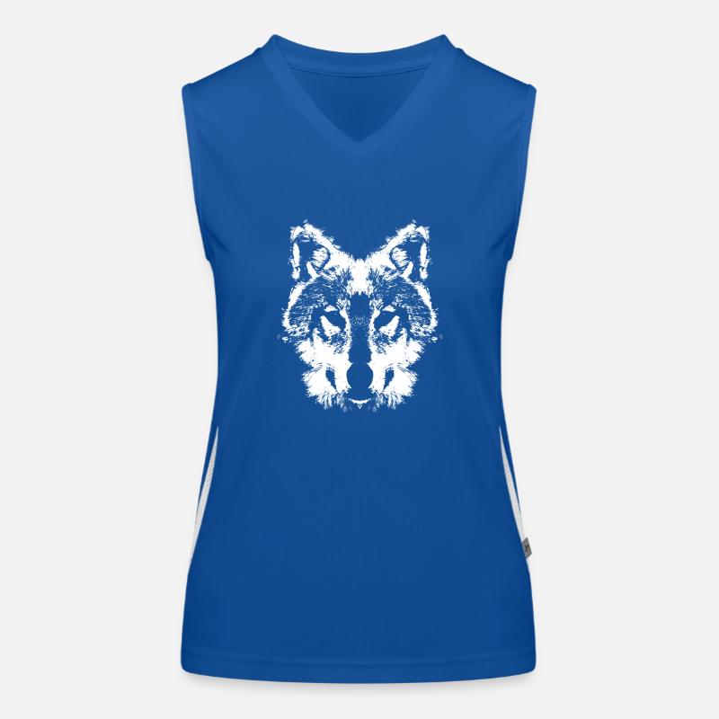 Wolf head Funktionelles Kontrast-Tank Top für Frauen