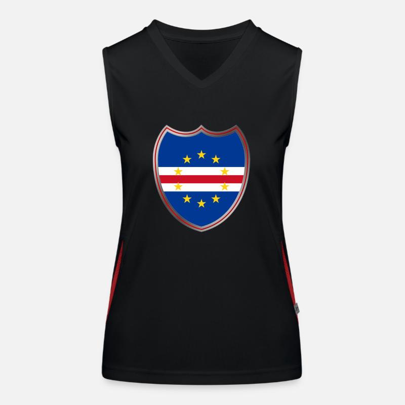 Cap-Vert (Cape Verde_Wappen) Débardeur respirant contrasté Femme