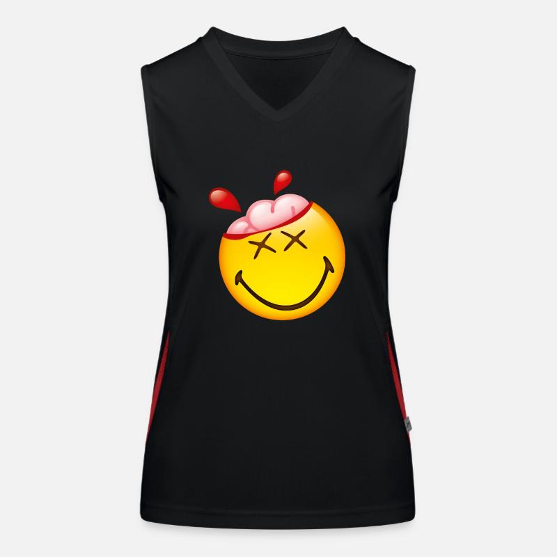 Smiley Glossy Happy Brain Débardeur respirant contrasté Femme