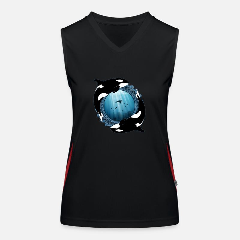 Orca Killerwale Funktionelles Kontrast-Tank Top für Frauen
