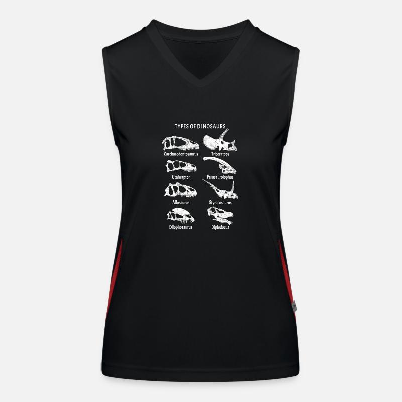 Dinosaur Fossils Women's Functional Contrast Tank Top
