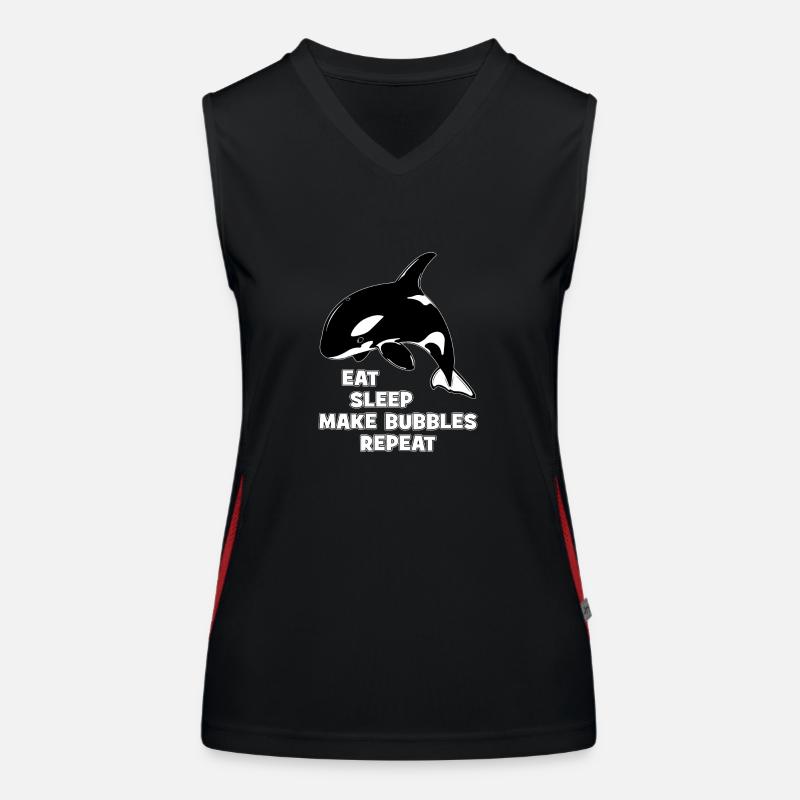 Sweet Orca Killer Whale Women's Functional Contrast Tank Top