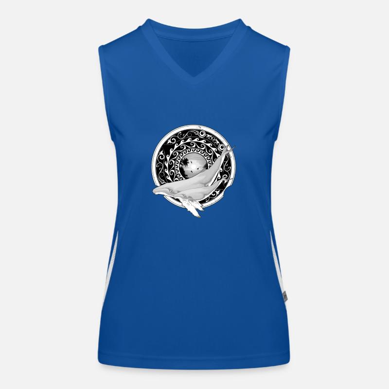 Buckelwale Funktionelles Kontrast-Tank Top für Frauen