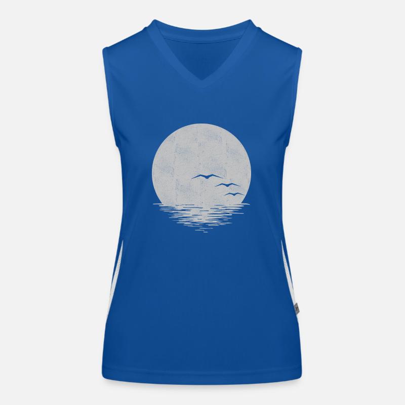 Mond Funktionelles Kontrast-Tank Top für Frauen