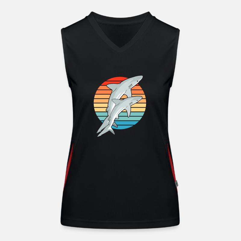 Caribbean Reef Shark Shark Women's Functional Contrast Tank Top