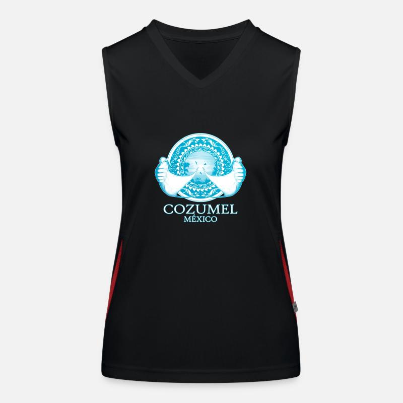 Mantarochen Cozumel Mexiko Funktionelles Kontrast-Tank Top für Frauen