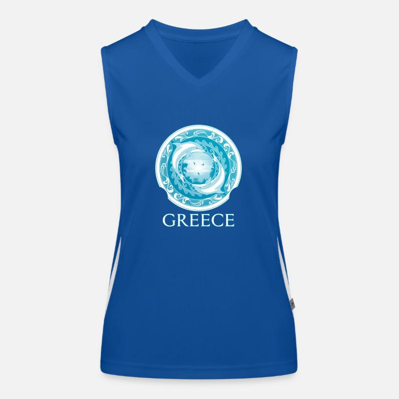 Dauphins Grèce Hellas Débardeur respirant contrasté Femme