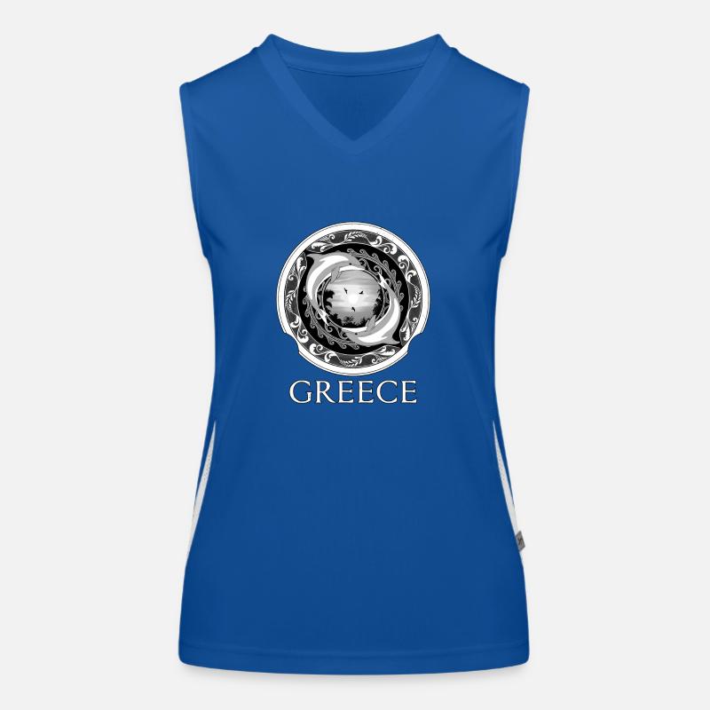 Dauphins Grèce Hellas Débardeur respirant contrasté Femme