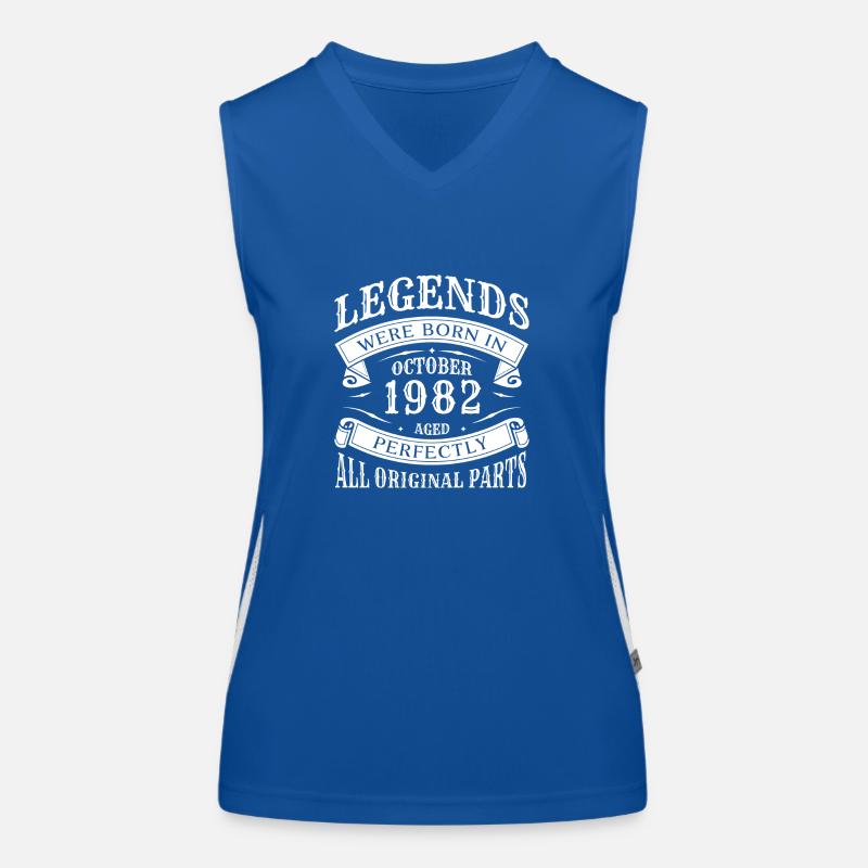 October 1982 - 40th birthday gift. Legend. Women's Functional Contrast Tank Top