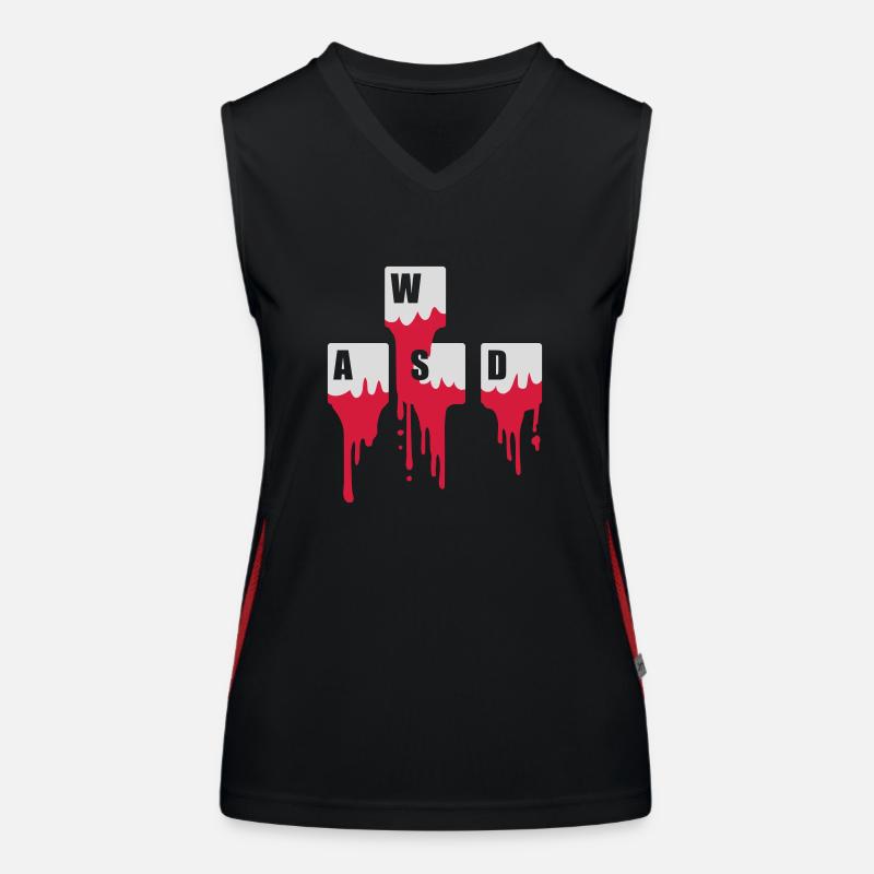 Computer Keyboard Keys WASD Women's Functional Contrast Tank Top