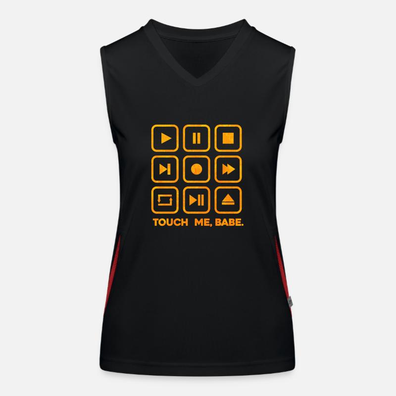 Touch me, babe. Women's Functional Contrast Tank Top
