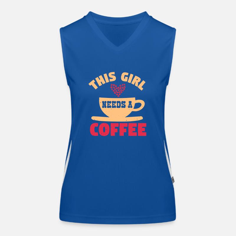 DIESES MÄDCHEN BRAUCHT EINEN KAFFEE Funktionelles Kontrast-Tank Top für Frauen