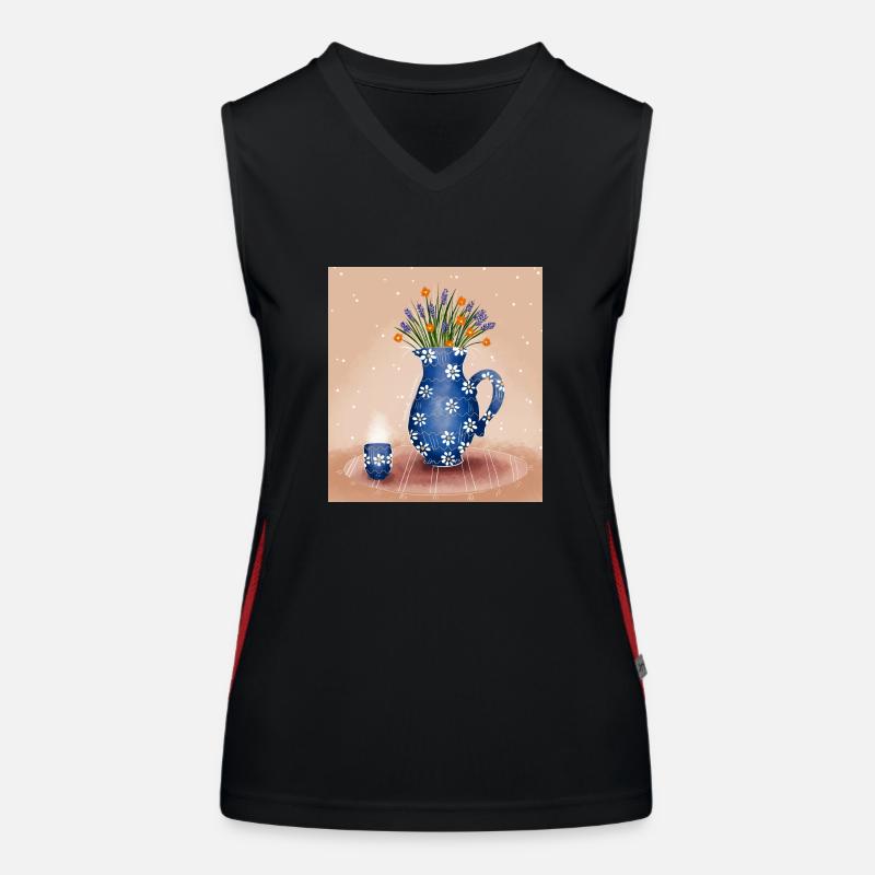 Blumen Tee Funktionelles Kontrast-Tank Top für Frauen