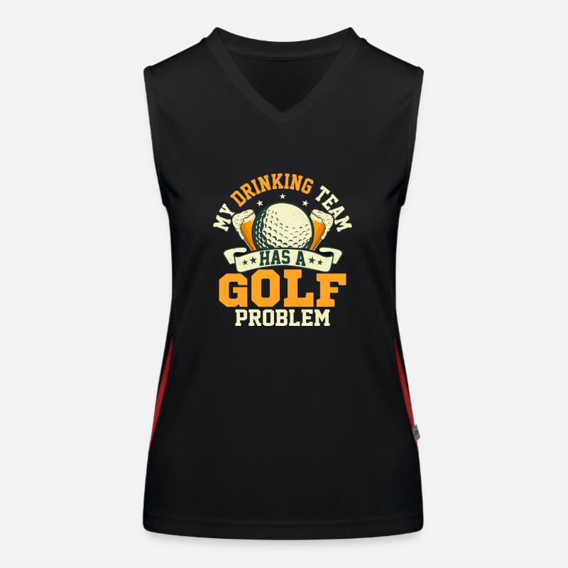 My Drinking Team Has A Golf Problem Golfing Par Te Funktionelles Kontrast-Tank Top für Frauen