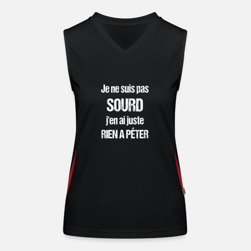 Je ne suis pas sourd Débardeur respirant contrasté Femme