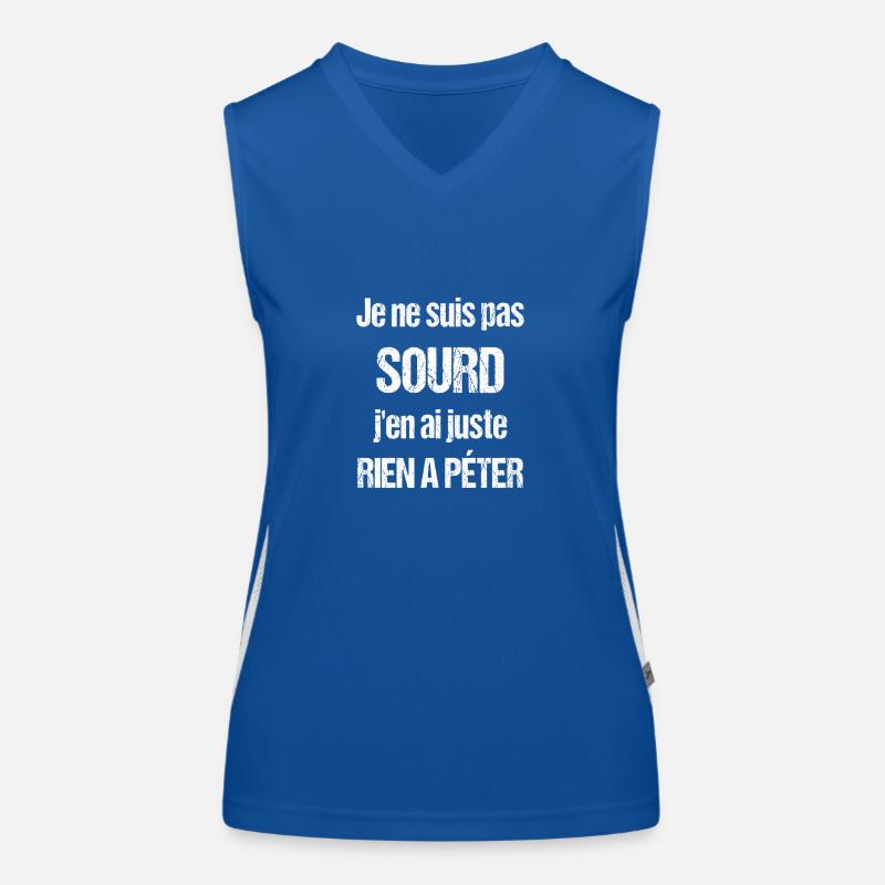 Je ne suis pas sourd Débardeur respirant contrasté Femme